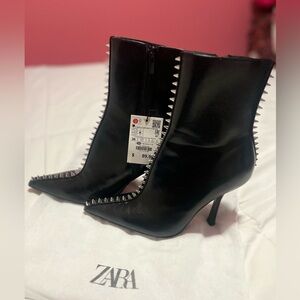Black Zara Spike Heels